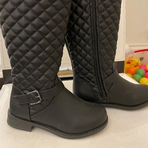 Faux leather quilted boot - NWOT - never worn